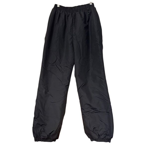 Columbia Black Plain Stretchy Windbreaker Snow Pants vintage Womens Size small - Picture 1 of 12